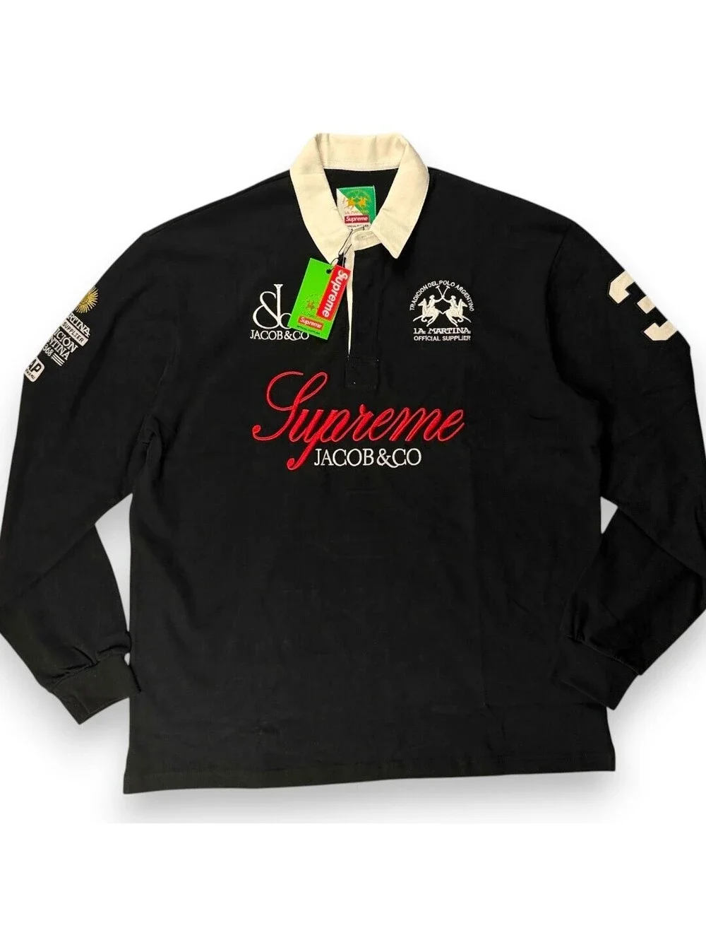 🛹 Supreme x La Martina x Jacob & Co Rugby 'Black' shirt